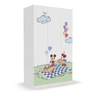 迪士尼酷漫居儿童家具米奇野餐派3门衣柜/储物柜