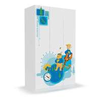 迪士尼酷漫居儿童家具维尼旅行家3门衣柜/储物柜