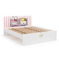 HelloKitty酷漫居儿童家具KT蔷薇物语1米5双人床