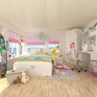 迪士尼酷漫居儿童家具公主俏佳人四件套1米5床/床头柜/2门衣柜/书桌