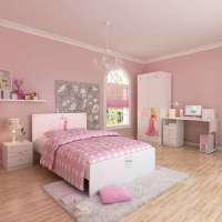 迪士尼酷漫居儿童家具公主游仙境五件套1米2床/床头柜/2门衣柜/书桌/上架