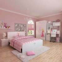 迪士尼酷漫居儿童家具公主游仙境五件套1米2床/床头柜/3门衣柜/书桌/上架