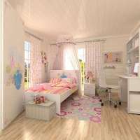 迪士尼酷漫居儿童家具公主童画梦四件套1米2床/床头柜/2门衣柜/书桌