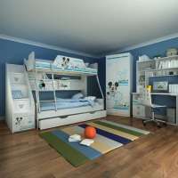 酷漫居儿童家具米奇车世界金属架高低床/梯柜/书桌/上架