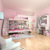 酷漫居儿童家具KT梦幻玫瑰金属架高低床/梯柜/书桌