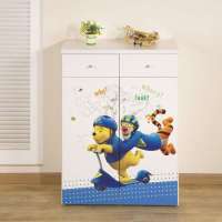 酷漫居儿童家具迪士尼维尼滑旋风两门鞋柜