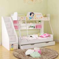 酷漫居儿童家具迪士尼白雪公主幸福之约1米2金属架高低床不含梯柜拖箱