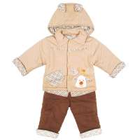 凡爱宝贝婴童休闲一族翻领连帽套FCBFG2206浅卡其色/73