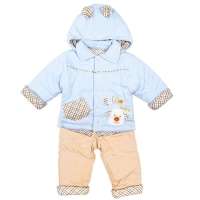 凡爱宝贝婴童休闲一族翻领连帽套FCBFG2206浅蓝色/80