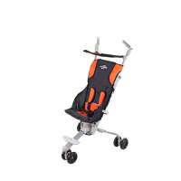 福贝贝FB668婴儿三轮手推车超轻便折叠避震带旅行背包\黑橘色