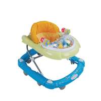 福贝贝BW05豪华婴儿多功能学步车宝宝助步车有音乐盘\蓝加绿