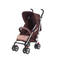 福贝贝D198豪华铝管伞车手推车轻便折叠铝合金车架带减震五点式安全带方便携带棕色
