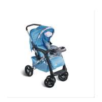 福贝贝C585超大轮婴儿童车可换向双向推可平躺可折叠全躺带大天窗手推车蓝