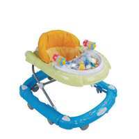 福贝贝BW05豪华婴儿多功能学步车宝宝助步车有音乐盘蓝加绿