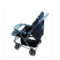 福贝贝C12全蓬婴儿童车可折叠可换向避震可变摇椅可换向可平躺蓝色字母