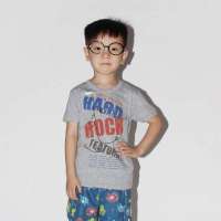 Tonyboy男童装时尚字母灰色全棉短T裇1650/90