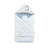 贝贝帕克母与子抱被蓝色