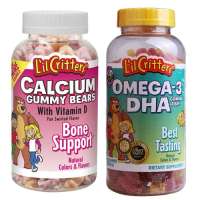 (美国直邮)LilCritters小熊糖(钙加维生素D和Omega3鱼油DHA)