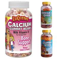 (美国直邮)LilCritters小熊糖(综合维生素和钙维生素D和鱼油DHA)