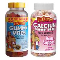 (美国直邮)LilCritters小熊糖组合(综合维生素和钙加维生素D)