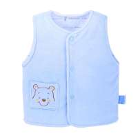 迪士尼维尼宝贝天鹅绒两面穿背心蓝73