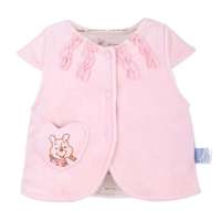 迪士尼维尼宝贝天鹅绒两面穿背心粉90