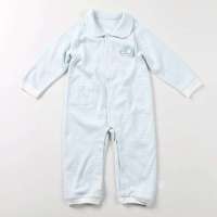 皇家宝贝男女童翻领连身哈衣男女宝宝连身双用袍爬服25126305浅蓝/59