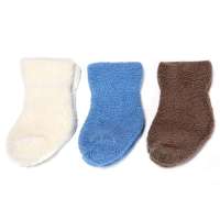 全棉时代婴幼儿毛巾袜(鹅卵石/蔚蓝/米白)3双