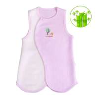 龙之涵竹纤维宝宝夏季无袖分腿睡袋粉色120码