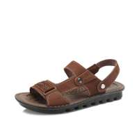 FOX/金狐狸男真皮沙滩凉鞋2106022浅棕39
