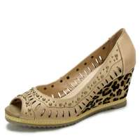 CAMEL/骆驼女真皮坡跟单鞋1013009驼色39