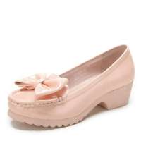 CAMEL/骆驼女蝴蝶结松糕鞋1003004粉红34