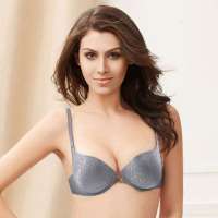 安莉芳无痕基础party bra系列3/4上薄下厚立体厚杯文胸银色(70B)EB0162