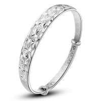 忆生缘 999千足银手镯 满天星 纯银手镯 送女友礼物YSY0003A