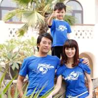 爱湾亲子装蓝色家庭装套装710女装XL码