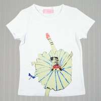 红蜻蜓花园系列短袖T恤52720431白色/110