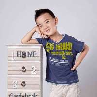 Tonyboy时尚男童短袖深蓝1613/140