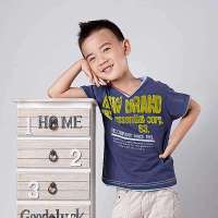 Tonyboy时尚男童短袖深蓝1613/120