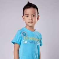 Tonyboy时尚男童圈圈短袖蓝色1609/110