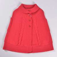 皇家宝贝秋冬新品女童毛衣披风25237202鲜红/110