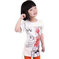 雪精灵女童短袖T恤X2-1205米白色/140