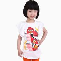 雪精灵女童短袖T恤X2-1206米白色/140