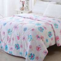 水星家纺 全棉斜纹涂料印花夏被 呢喃花语 200*230cm