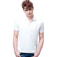 诠渡良品时尚休闲polo珠地网眼翻领短袖POLO衫81987(漂白/XXL)
