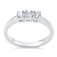 钻石小鸟Zbird-爱恋花 白18K金钻石 女戒 RD709