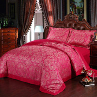 玛克家纺婚庆全棉大提花四件套 芙蕾雅 1.8米床