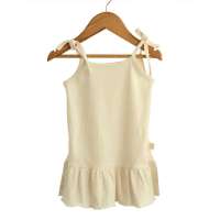 素棉宝贝有机棉婴幼儿吊带裙P026-66A棉本色