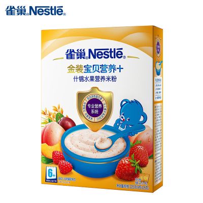 雀巢(Nestle) 宝贝营养+金装什锦水果营养米粉(6-36个月)225克(9包X25克)