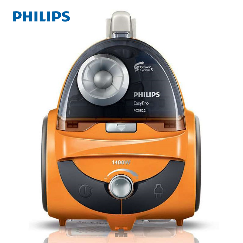 飞利浦(Philips) 家用卧式强力吸尘器FC5822 大吸力无尘袋 集尘桶型 可除螨