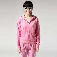顶瓜瓜/顶呱呱天鹅绒多色运动卫衣家居服套装桃粉(170)DJJWC-T0001